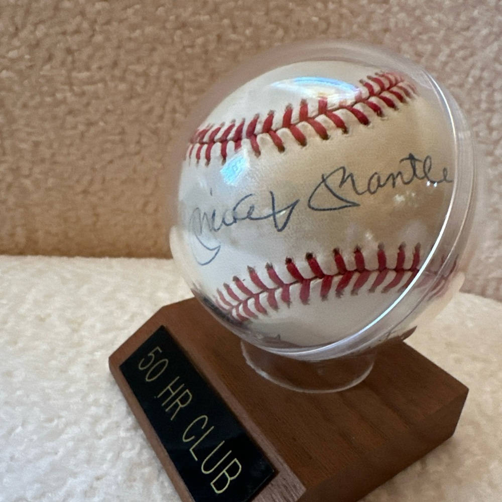 50 HR Home Run Autographed Baseball with Display Case